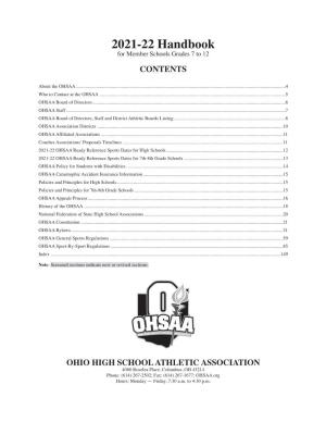 OHSAA Handbook for Match Type)