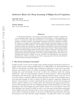 Inductive Biases for Deep Learning of Higher-Level Cognition