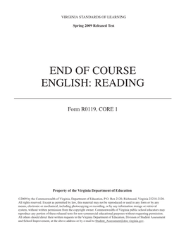 End of Course English: Reading