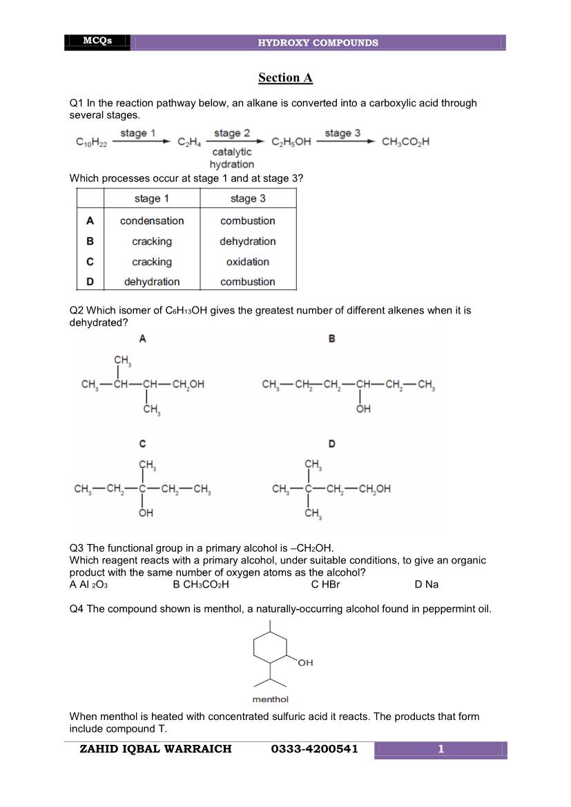 Hydroxy Compounds