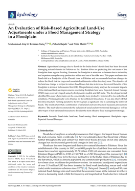An Evaluation of Risk-Based Agricultural Land-Use Adjustments Under a Flood Management Strategy in a Floodplain