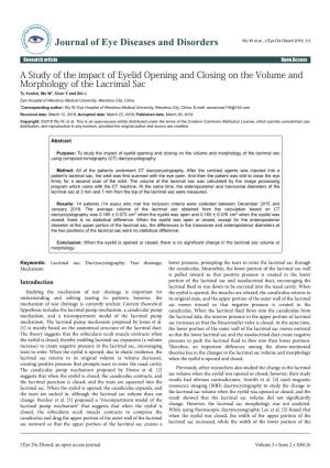 A Study of the Impact of Eyelid Opening and Closing on The