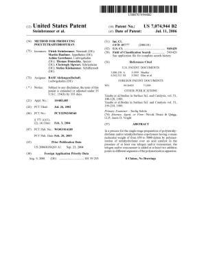 (12) United States Patent (10) Patent No.: US 7,074,944 B2 Steinbrenner Et Al