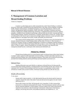 Management of Common Lactationbfp.Doc