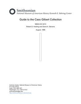 Guide to the Cass Gilbert Collection