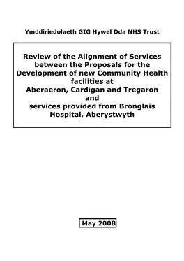 Review of the Alignment of Services Between The
