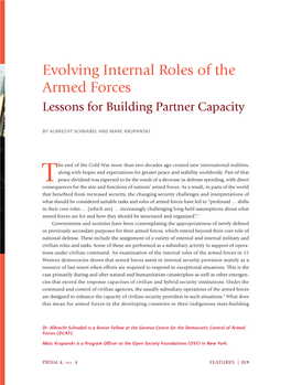 Evolving Internal Roles of the Armed Forces Lessons for Building Partner Capacity