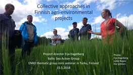 Collective Approaches in Finnish Agri-Environmental Projects