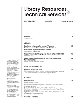 Library Resources Technical Services&