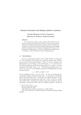 Iwasawa Invariants and Linking Numbers of Primes