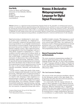 A Declarative Metaprogramming Language for Digital Signal