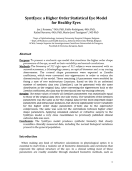 Defining Emmetropia and Ametropia As a Function of Ocular Biometry II