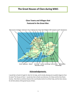 The Great Houses of Clare During WW1