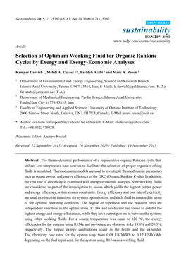 Selection of Optimum Working Fluid for Organic Rankine Cycles by Exergy and Exergy-Economic Analyses