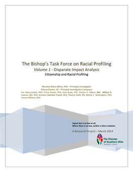 The Bishop's Task Force on Racial Profiling