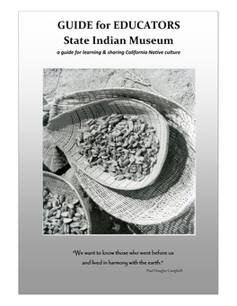 State Indian Museum Guide for Educators