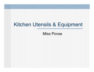 Kitchen Utensils & Equipment