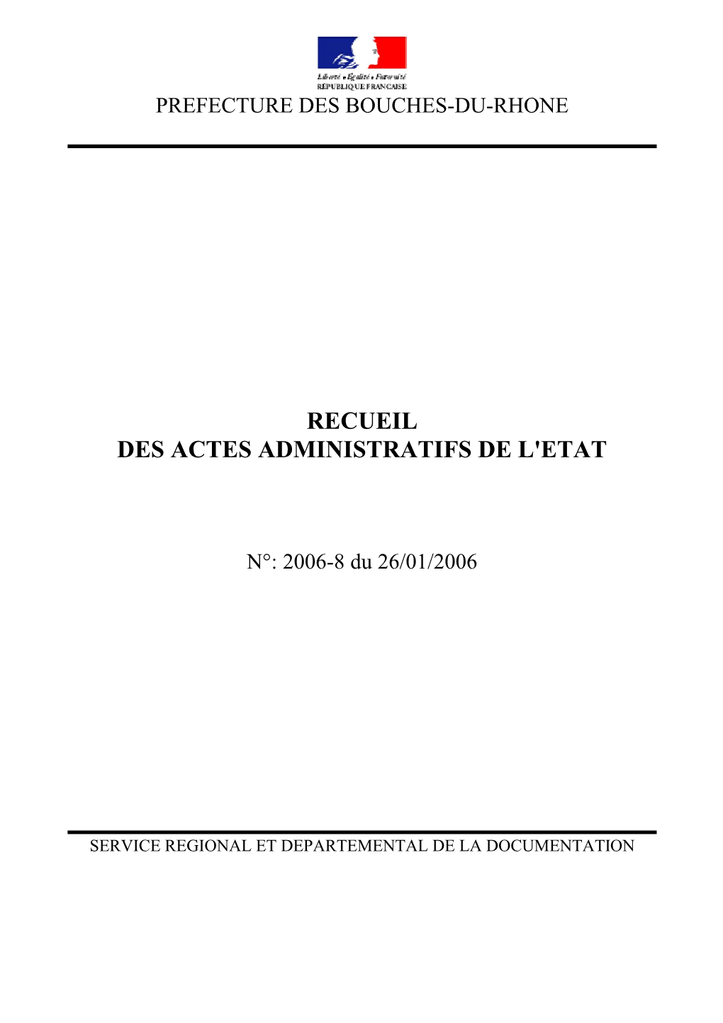 Recueil Des Actes Administratifs De L'etat