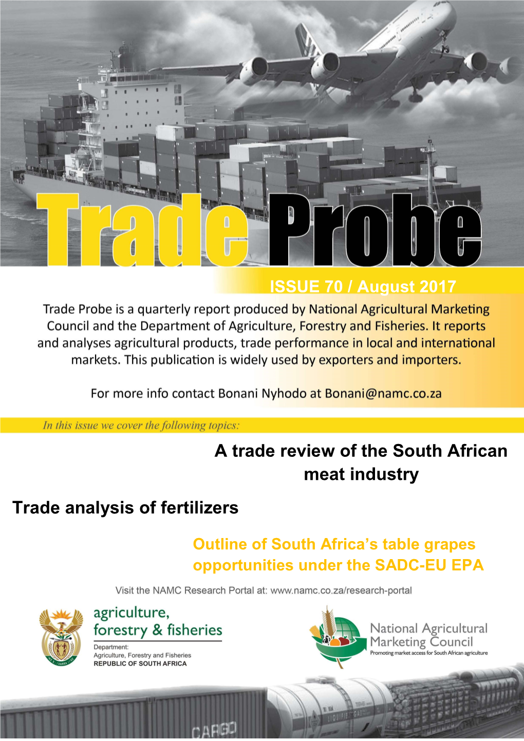 A Trade Review of the South African Meat Industry Trade Analysis of Fertilizers