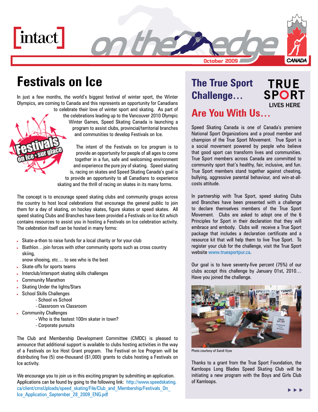 Speed Skating Canada Newsletter