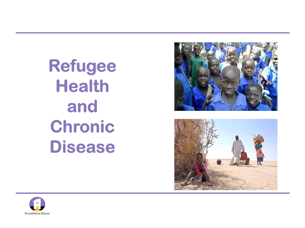 Refugee Health and Chronic Disease