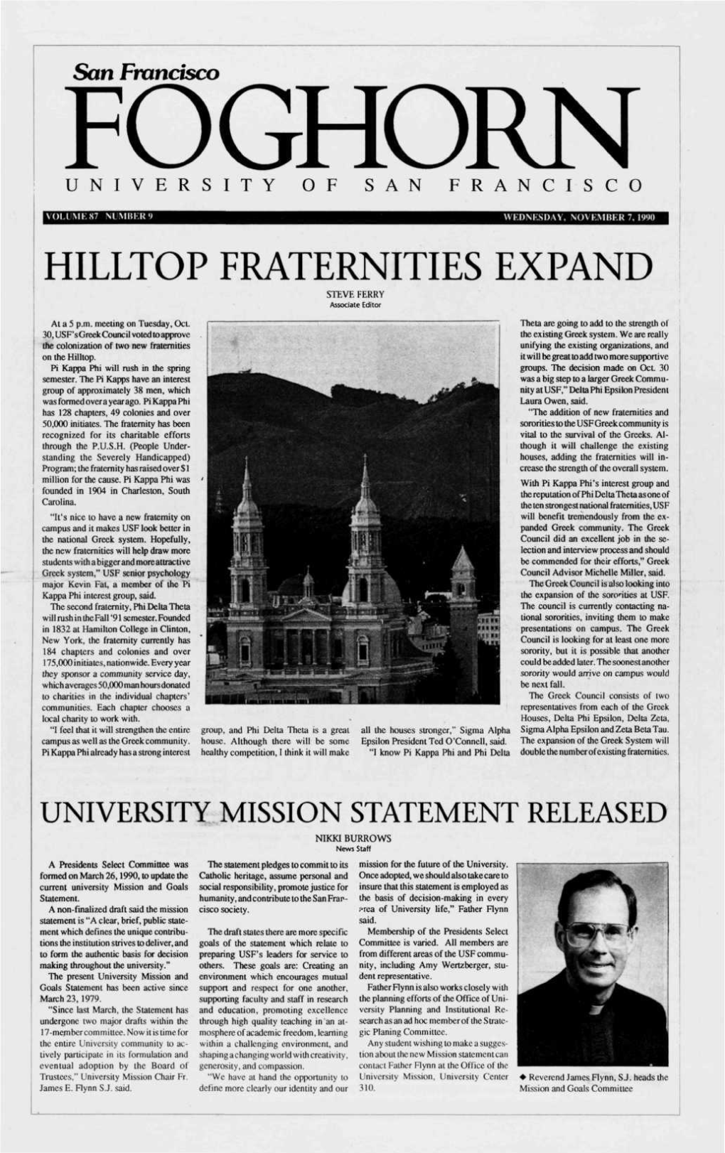 HILLTOP FRATERNITIES EXPAND STEVE FERRY Associate Editor