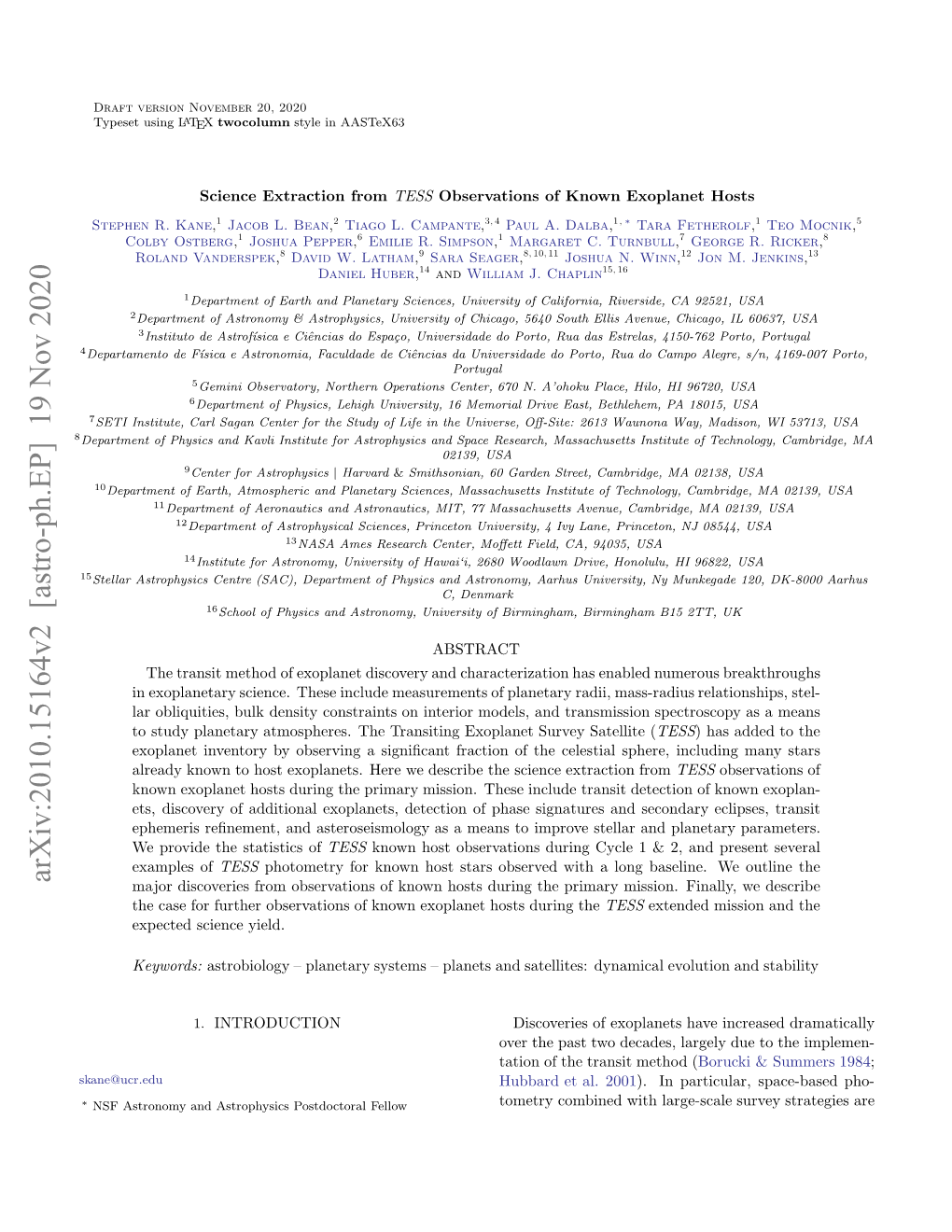 Arxiv:2010.15164V2 [Astro-Ph.EP] 19 Nov 2020