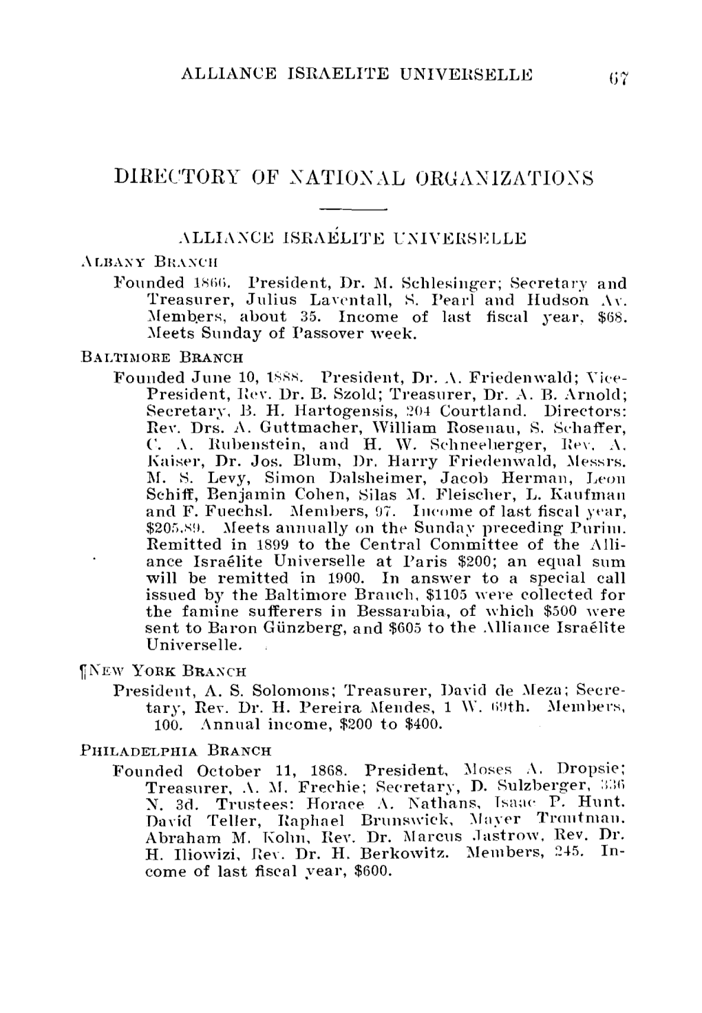 Directory of National Organizations