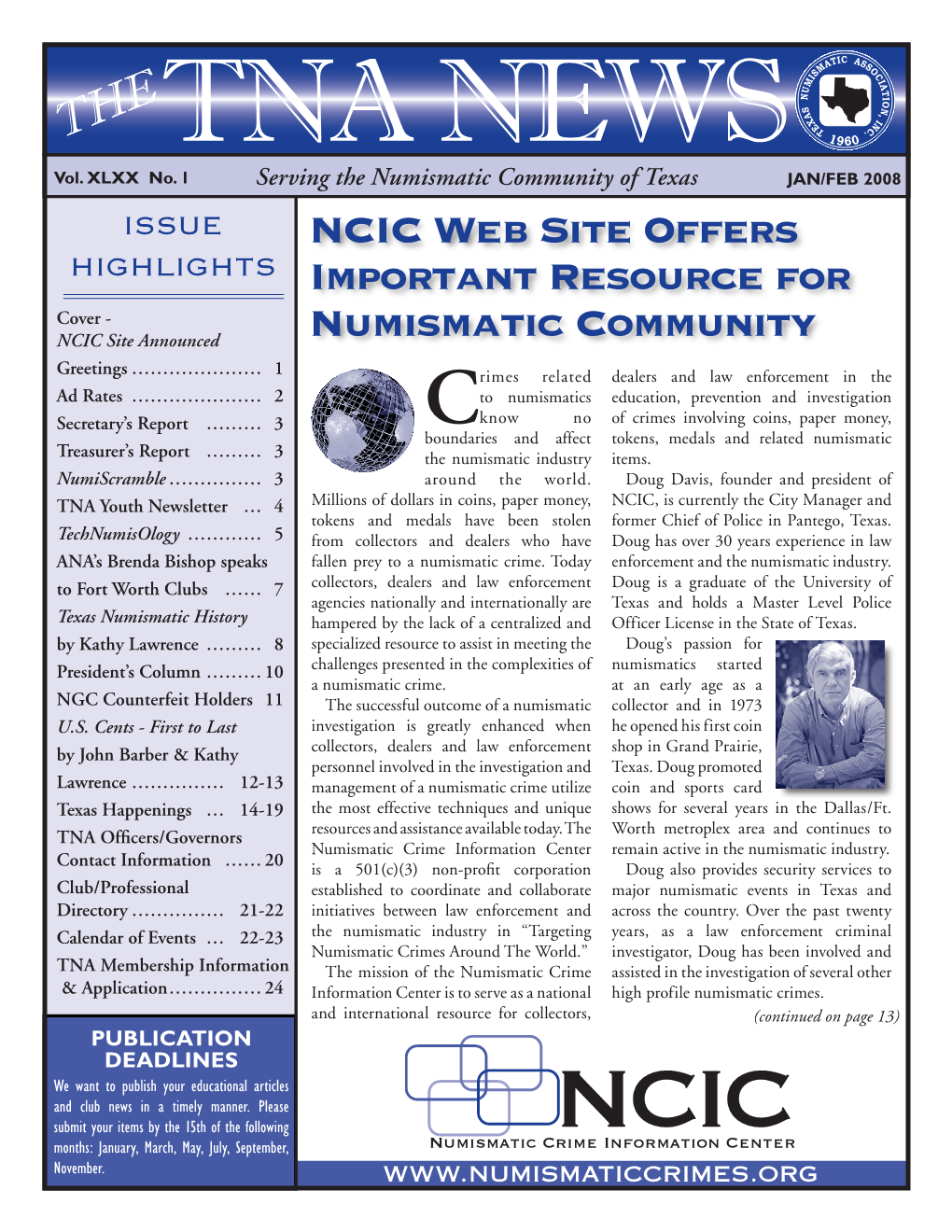 NCIC Web Site Offers Important Resource for Numismatic Community