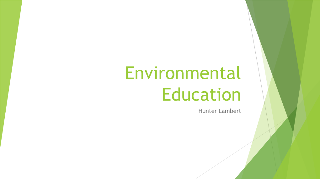 Environmental Literacy