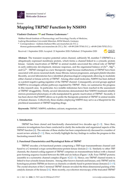 Mapping TRPM7 Function by NS8593