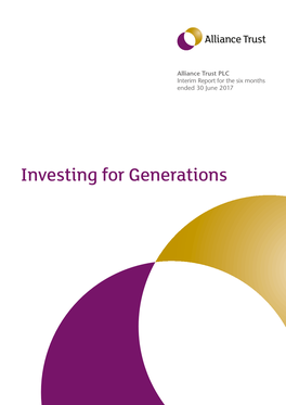 Investing for Generations Chairman’S Statement