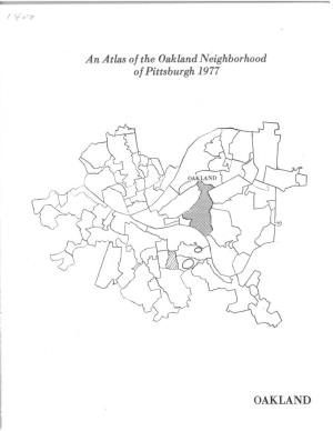An Atlas of the Oaklimd Neighborhood of Pittsburgh 1977 OAKLAND