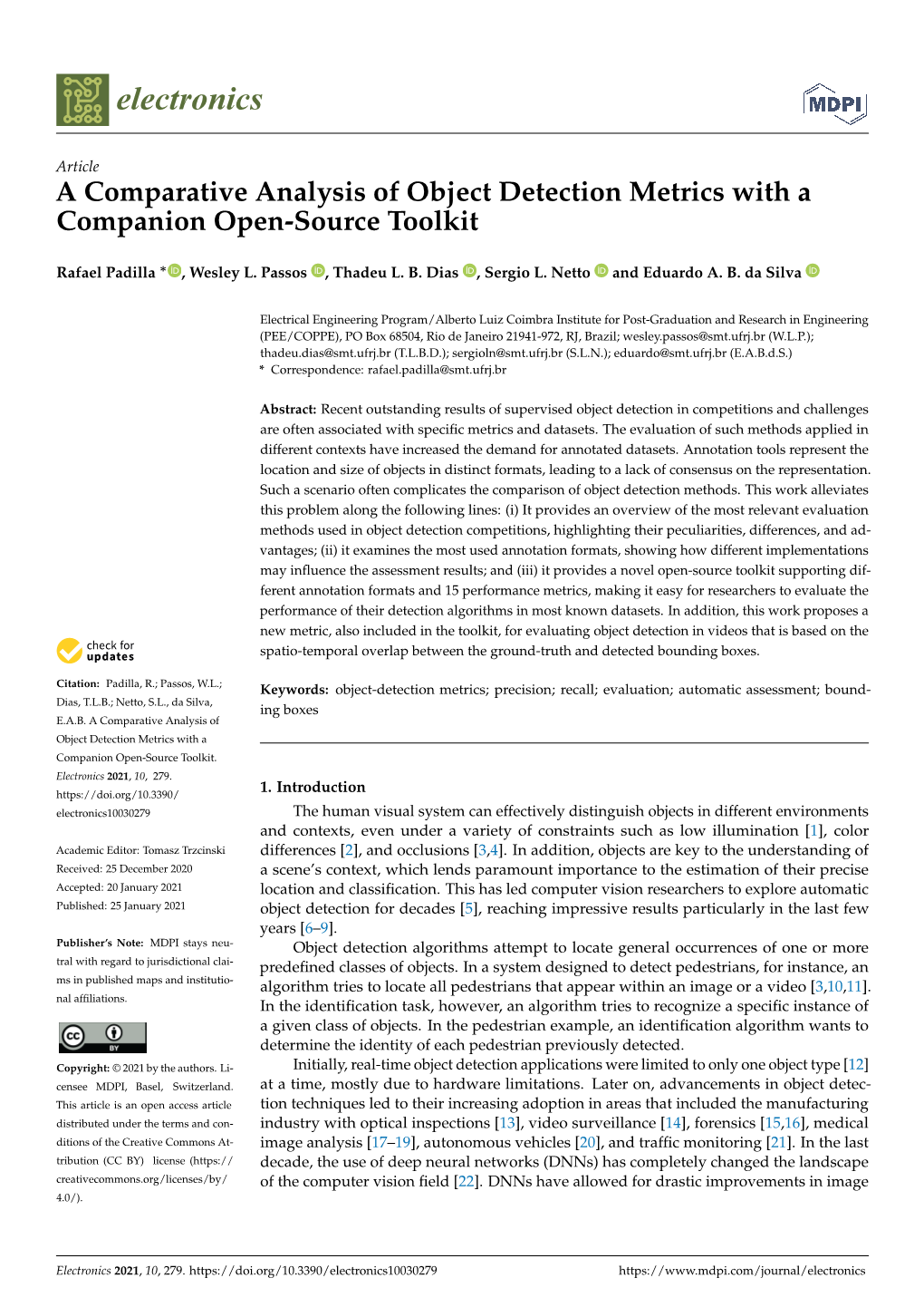 A Comparative Analysis of Object Detection Metrics with a Companion Open-Source Toolkit