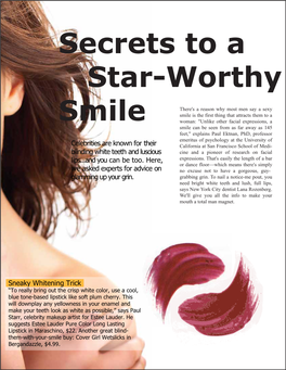 Secrets to a Star Worthy Smile
