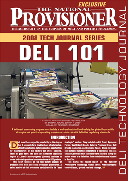 DELI TECHNOLOGY JOURNAL Deli Tech 1:WM 08 9/30/08 2:03 PM Page DTJ-2
