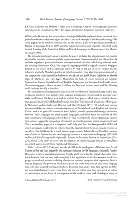 Book Reviews / Journal of Language Contact 5 (2012) 331–345