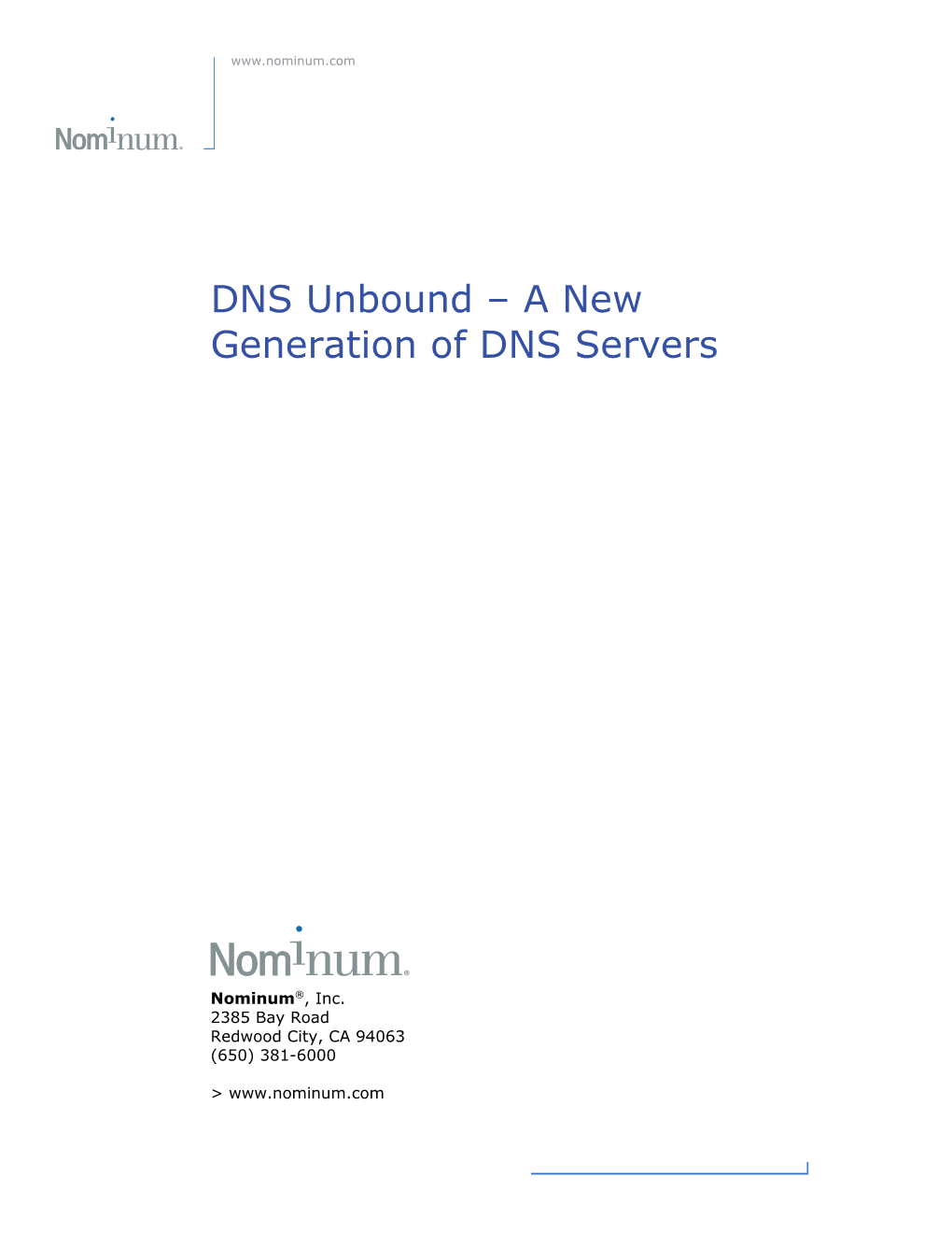 DNS Unbound – a New Generation of DNS Servers