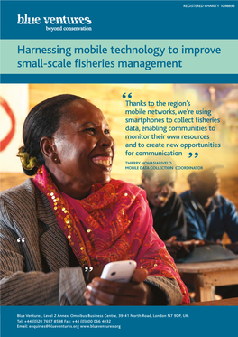 Harnessing Mobile Technology to Improve Small-Scale Fisheries Management