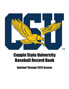 Coppin State University Baseball Record Book