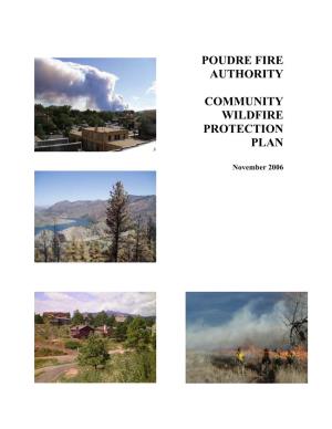 Poudre Fire Authority Community Wildfire Protection Plan