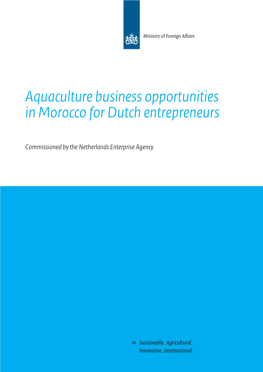 Aquaculture Business Opportunities in Morocco for Dutch Entrepreneurs