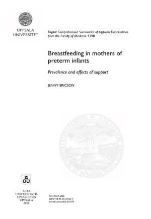 Breastfeeding in Mothers of Preterm Infants