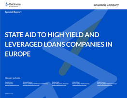 State Aid to High Yield and Leveraged Loans Companies in Europe