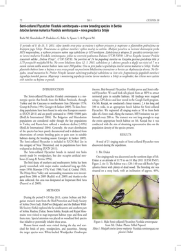 Semi-Collared Flycatcher Ficedula Semitorquata – a New Breeding Species in Serbia Istočna Šarena Muharica Ficedula Semitorquata – Nova Gnezdarica Srbije