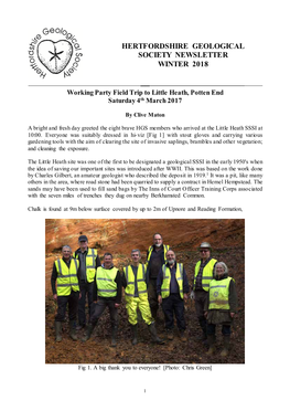 Working Party Field Trip to Little Heath, Potten End Saturday 4Th March 2017