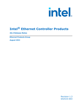 Intel Ethernet Controller Products