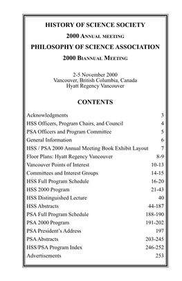 2000 HSS/PSA Program 1