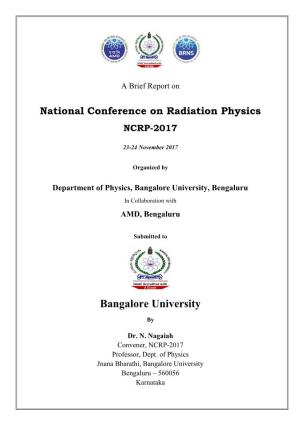 National Conference on Radiation Physics NCRP-2017