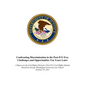 Confronting Discrimination in the Post-9/11 Era: Challenges and Opportunities Ten Years Later